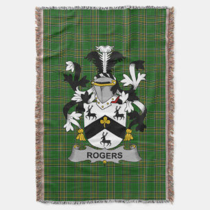 Couverture Armoiries irlandaises Rogers Family Crest Irlande