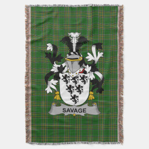 Couverture Armoiries irlandaises Savage Family Crest Irlande