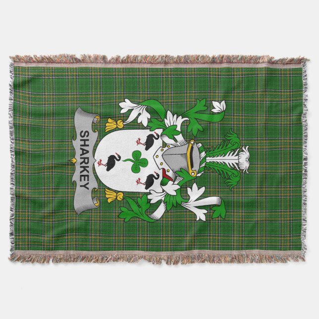 Couverture Armoiries irlandaises Sharkey ou O_Sharkey Coat de (Devant)