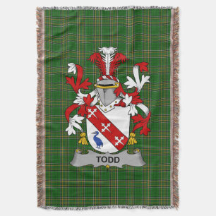 Couverture Armoiries irlandaises Todd ou Tod Coat de famille