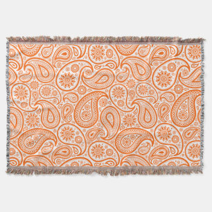 Couverture Arrière - plan blanc Paisley Vintage orange