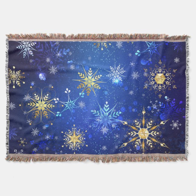 Couverture Arrière - plan Bleu XMAS avec des flocons de neige (Devant)