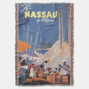 Couverture Art de voyage vintage aux Bahamas, Fly Nassau par