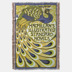 Couverture Art Nouveau vintage, plume de paon Macmillan
