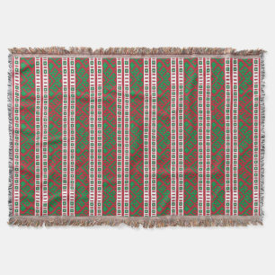 Couverture Art populaire letton vert et rouge