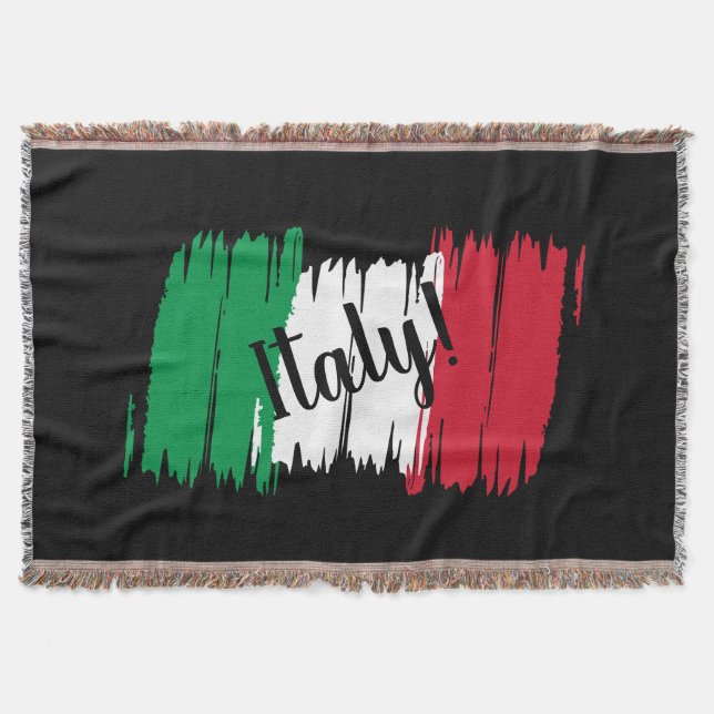 Couverture Artistic Brushstroke Italy Flag (Devant)