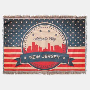 Couverture Atlantic City New Jersey Retro Skyline