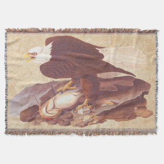 Couverture Audubon Classic Bald Eagle avec poisson frais