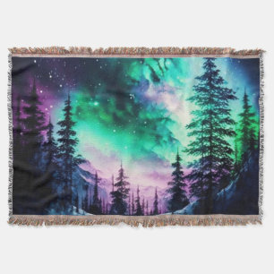 Couverture Aurora céleste boréale Lumières nord vives