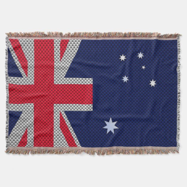 Couverture Australie Drapeau Design en fibre de carbone Décor (Devant)