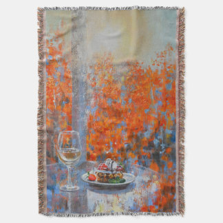 Couverture Autumn Window with Wine and Dessert