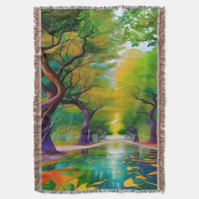 Couverture Avenue des arbres feuilles d'automne (devant Vertical)