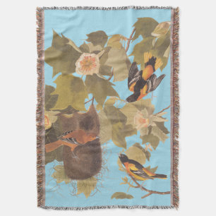 Couverture Baltimore Oriole Audubon Bird Family avec nid