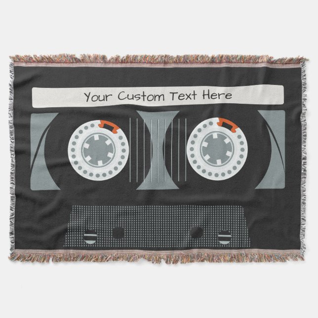 Couverture Bande Retro Casette personnalisées lancer le texte (Devant)