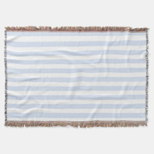 Couverture Bandes de bonbons bleu pâle et blanc
