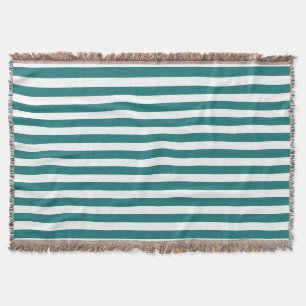 Couverture Bandes de bonbons turquoises et blanches