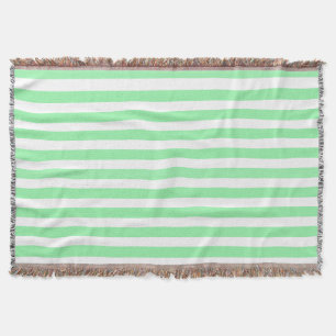 Couverture Bandes de bonbons vertes et blanches
