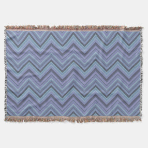 Couverture Bandes de zigzag gris bleu