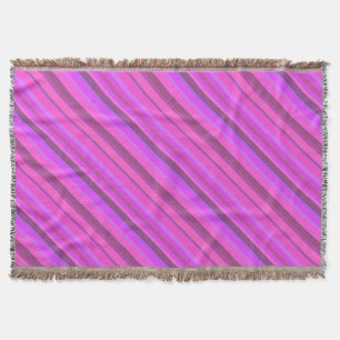 Couverture Bandes diagonales roses