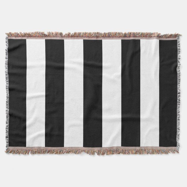 Couverture Bandes noires et blanches, Motif rayé, Lignes (Devant)