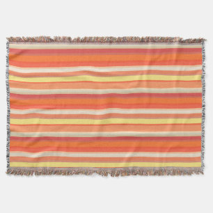 Couverture Bandes rouges mignonnes orange