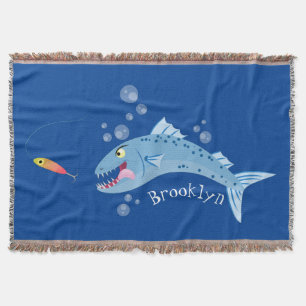 Couverture Barracuda poisson affamé de la pêche dessin animé