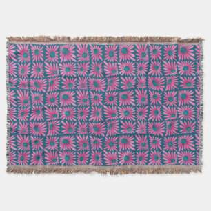 Couverture Barrage floral moderne imprimé rose marguerite
