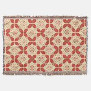 Couverture Batik Kawung, Motif indonésien, javanais, ethnique