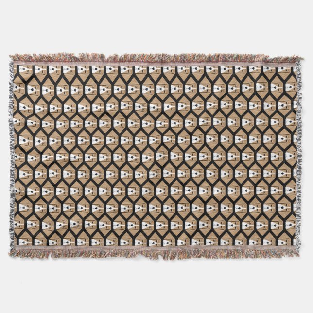 Couverture Beagle Hound Honeypeb Motif Thon Blanket (Devant)