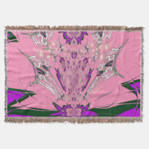 Couverture Beau motif de teinte violet rose bébé monogramme