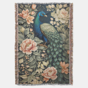 Couverture Beau Peacock William Morris Inspiré Floral