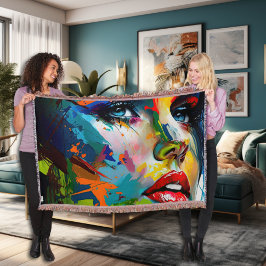 Couverture Beauté Lumineuse Peint Femme Visage élégant