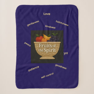 Couverture bébé en laine Sherpa Fruits de l'Esprit