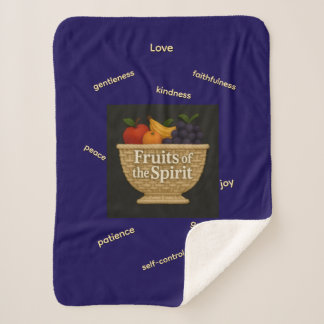 Couverture bébé en laine Sherpa Fruits de l'Esprit