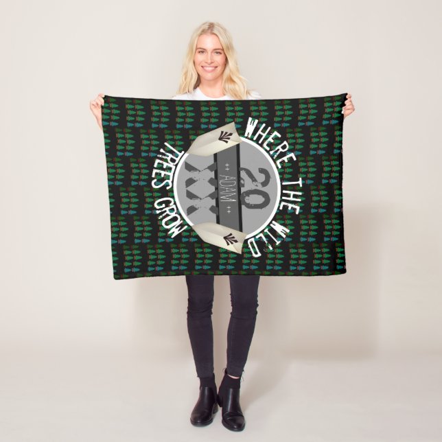 Couverture bébé garçon customisée | Boho Woodland (En situation)