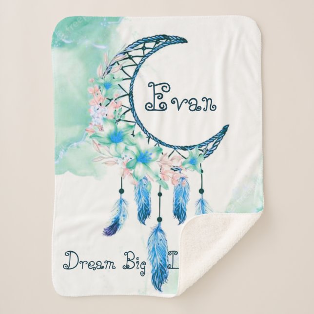 Couverture bébé rêveur pour enfant personnalisée (Devant)