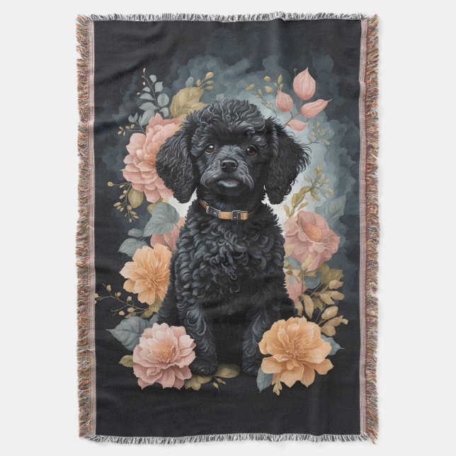 Couverture Bébés mignons animaux | Joli chiot de caniche noir (devant Vertical)