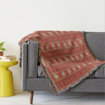 Beige Mustard Vert Brown Rouge Orange Tribal Art