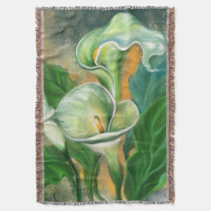 Couverture Belle Calla Lily Fleur Jeu Blanche Peinture