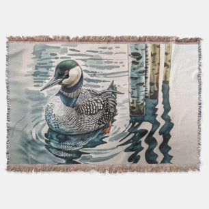 Couverture belle laine sur l'eau en aquarelle