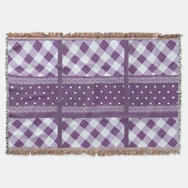 Couverture Belle simple extraordinaire chic écossais violet d (Devant)