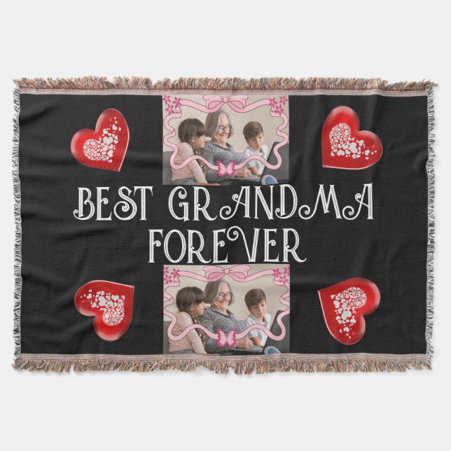 COUVERTURE BEST GRANDMA FOREVER AVEC GRANDKIDS PHOTOS (Devant)