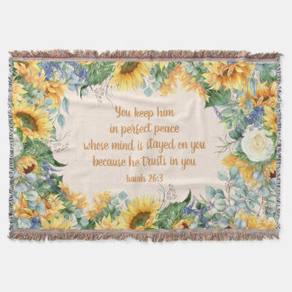 Couverture Bible biblique floral de tournesol Garder une paix