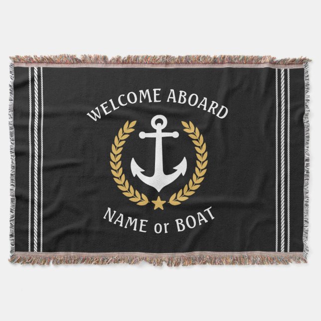 Couverture Bienvenue à bord Nom du bateau Ancre Gold Laurel B (Devant)