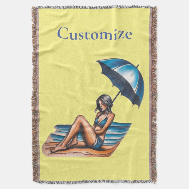 Couverture Bikini Girl Beach Napping Thunder_Cove (devant Vertical)