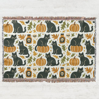 Couverture Black Cat and Pumpkin Woven