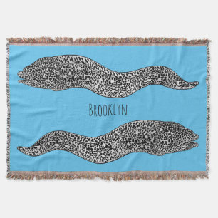 Couverture Black spotted moray eel cartoon