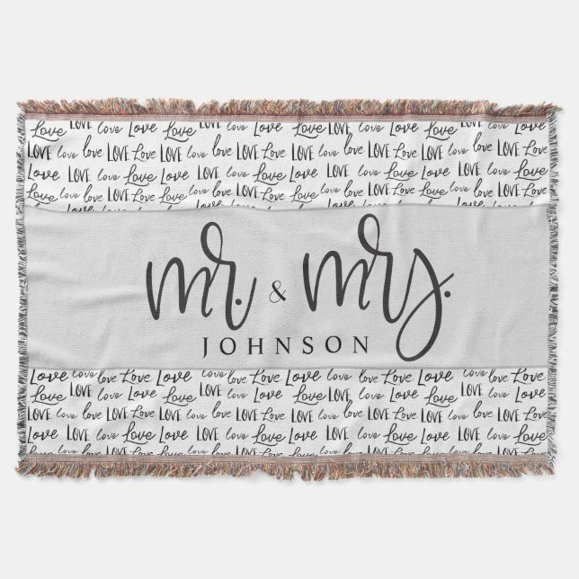 Couverture Black White M et Mme Marié amour cadeau mariage (Devant)