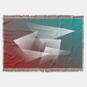 Couverture Blanc bordeaux turquoise