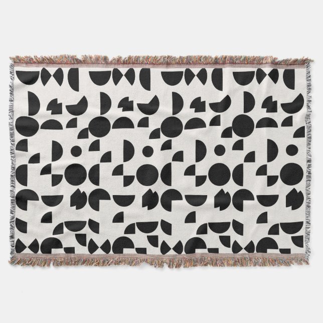 Couverture Blanc Moderne Elégant Tribal Géométrique (Devant)